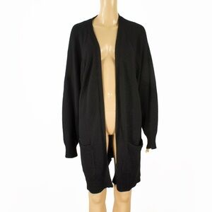 Rag & Bone Store Exclusive Black Knit Cashmere Wool Oversized Cardigan Sweater